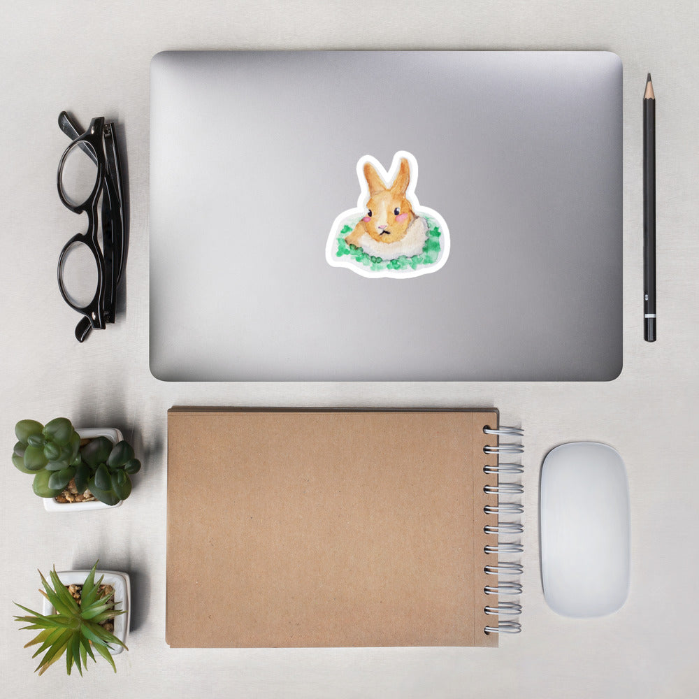 Clover Watercolour Bunny Sticker