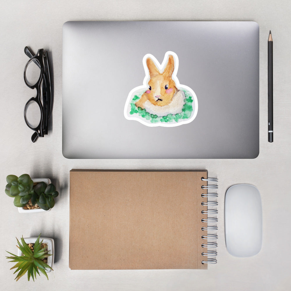 Clover Watercolour Bunny Sticker